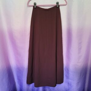 Laura Ashley Pure Wool High Waist A-Line Wine Skirt Size 8